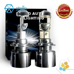 Stella 2 STÜCKE Auto Scheinwerfer Lampen Lampe Lampe Canbus H7 / H11 / 9005/9006 Mini LED Projektorlinsen Diodenlampe für Auto 12V 10000lm