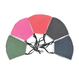 New Adult four seasons universal breathable face masks cartoon dot hanging ear anti-dust mask can be washed and reused
