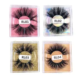 Curly Crisscross Mink Eyelashes 25mm Long Thick Reusable Hand Made 3D Fake Lashes Makeup For Eye Soft Vivid Full Strip Lash 29 Models DHL Free