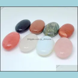 Christmas Decorations Festive & Party Supplies Home Garden Factory Worry Stones, Natural Oval Palm Pocket Healing Crystal Mas Spa Energy Sto