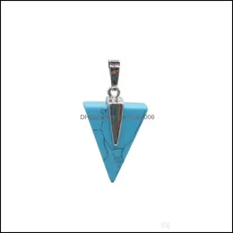 Halsketten Anhänger Schmuck Einfache Natürliche Dreieck Stein 12 Konstellation Anhänger Halskette Mode Punk Stil Schmuck Drop Lieferung 2021 Ln