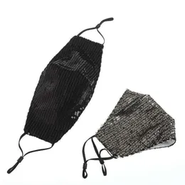 크로스 테두리 순수한 면직물 마스크는 가을 겨울 패션 스팽글 R8OK726에서 먼지와 안개를 방지하기 위해 필터 조각에 삽입 할 수 있습니다.
