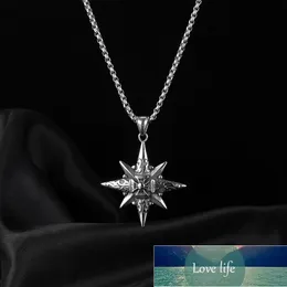 316L Stainless Steel Fashion Popular Creative Eight-pointed Star Pendant Personality Trendy Simple Cross Men and Women Universal Factory price expert design