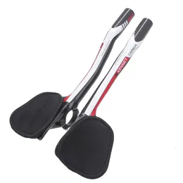 Componenti per manubrio per biciclette in bicicletta Triathlon Road Mountain Extender Cycling Sports Concorrence Accessori 3K Fibra di carbonio brillante H