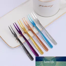 1 Pcs Fruit Fork Stainless Steel Fruit Fork Dessert Cake Fork Salad Tableware Cutlery Party Supplies Kitchen Tools Factory price expert design Quality Latest Style