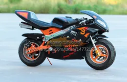 2021 Mini Motorcykel 2-slags sport Small Locomotive Moto Bikes Bbirthday Gift Hand Start 49cc 50cc Ny 2 slag bensin Motobik286r