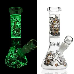 REANICE Bong in vetro Mini bong verde fatto a mano per fumare pipe ad acqua con gambo basso