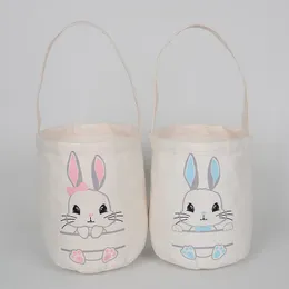 350 sztuk Wielkanocny Bunny Torby na jajko Polowania Burlap Easter Rabbit Tail Kosz Zakupy Tote Torebka Dzieci Cukierki Torba Wiadro Party Wydarzenie Na Morzu Dap448