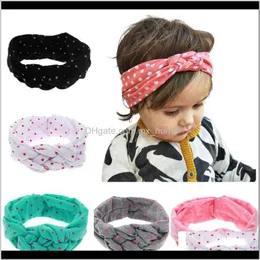 Wholesale Dot Headbands For Girls Multi Color Baby Boutique Bows Chinese Knotted Kids Bands 12Fzz U92S7