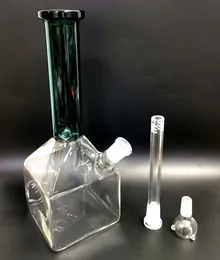 bongos de vidro Bong dab rig narguilé grande copo branco preto cachimbo de água base inebriante Phoenix com coletor de gelo