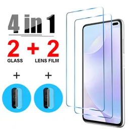 Protetores de tela de celular 4in1 vidro de proteção de lente de câmera para xiaomi redmi nota 10 9 8 7 Pro 10 9 8 7 9s