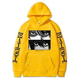 Kira L Lawliet Eyes Anime Print Death Note Hoodie Harajuku