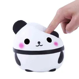 14cm Kawaii Panda Squishy Slow Rising Creative Animal人形ソフトスクイーズのおもちゃ大人のための面白いストレスリリーバーのおもちゃY1210