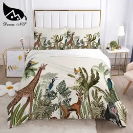 Мечта NS Tropical Rainforest Растение постельное белье Set Queen Home Textile Set BedClothes Gradient Mandala Пододеяльник 210615