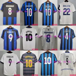 Finals 2009 2010 Milito Sneijder Zanetti Retro Soccer Jersey Pizarro Fotboll Milano 97 98 99 Djorkaff Baggio Ronaldo Zamorano Ibrahimovic Classic Unifoms