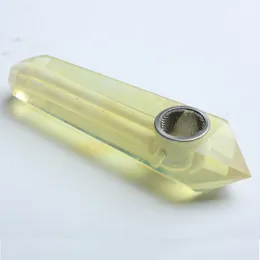 Желтый плавитный камень Оригинальная мода трубы с фильтром наконечника шестиугольной призмы кристалл прямых продаж