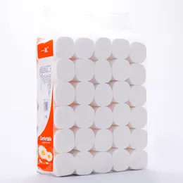 In merito 30 rotoli/lotto di carta rotolo di toilette 4 strati per bagno in casa carta rotolo di carta primaria in legno carta igienica rotolo di tessuto veloce shi