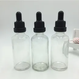 800個の5ml 10ml 15mlのガラスの滴ボトル30mlの透明なEの液体の空の空の空のボトルのゴム製キャップパイプDH0555