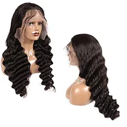 360 Lace Frontal Loose Deep Wave Brasilianska Virgin Human Hair Wig För Svart Kvinnor HD Genomskinlig Schweiziska Full Vågiga Paryk Pre Plocked Naturlig Hårlinje 150% Densitet DiVA1