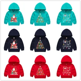 Bunte Weihnachten Baby Jungen Kapuzenpullover Kleinkind Hoodies Pullover Pullover Mädchen Blusen Kleidung Tops Outfits 1 2 3 4 5 6 T 210413
