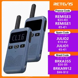 Walkie Talkie Mini Retevis USB Typ C Telefon RB619 PMR 446 Walkie-Talkies 1 eller 2 st Tvåvägs Radio Portable Radio Ptt Hotel