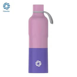 Fjbottle garrafa térmica, copo de água desportivo, copo isolado de aço inoxidável, manter frio e, viagens portáteis bebidas, 450-600ml 211109