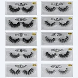 Eyelashes Wholesale 3D Faux Mink Eyelashes Natural Long False Lashes Soft Thick Fake Eye Extension Beauty Tools 20 styles