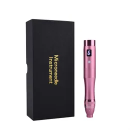 Q5 MicroNeedle Derma Pen Wireless Electric Microneedling Red Blue LED Photon Therapy Therapy Удаление ухода на уходу за кожей Косметика Tools 10Sets / Лот DHL