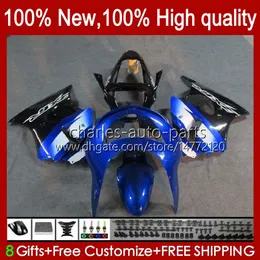 Moto Body for Kawasaki Ninja ZX-6R 600CC ZX-636 ZX600 1998-1999 Kroppsarbetet 16NO.7 ZX 636 600 C CC 6 R 6R ZX6R 98 99 ZX-600 ZX600CC ZX636 1998 1999 Fairing Kit Blue Glossy