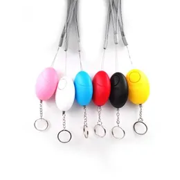 Egg Shape Self Defense Alarm Party Girl Women Security Protect Alert Personal Safety Scream Loud Keychain System 5 Colors FHL378-WY1558