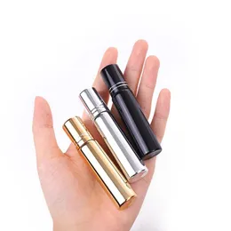 10 ml Gold/Silver Metal Roll-on Bottle, Empty Essential Oils UV Roller Glass Bottles