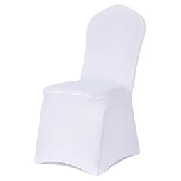 100PCS Solid Wedding Banquet Chair Cover Spandex Stretch Elastic Chair Cloth Hotel Office Kitchen Dining Seat Covers Christmas Party