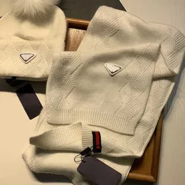 트렌디 한 패션 모직 모자 스카프 세트 고품질 거리 조수 모자 제한판 남성과 여성 디자이너 맞는 겨울 클래식 여행 스타일