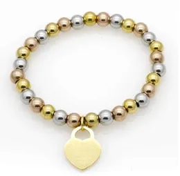 Высококачественный браслет «Любовь», ювелирные изделия, браслет в форме сердца для женщин, золотой браслет с подвесками, знаменитые ювелирные изделия, серебряные браслеты