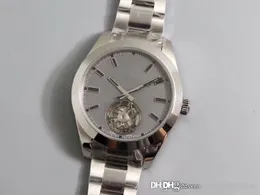 JB 116400 OROLOGIO DI LUSSO 3131 True Tourbillion Rörelse Klockor Sliver PVD Steel Watchcase Mäns Klocka