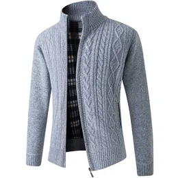 Männer Pullover Herbst Winter Warme Kaschmir Wolle Zipper Strickjacke Pullover Mann Lässige Strickwaren Sweatercoat männlichen kleiden 211006