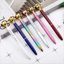 Ballpoint Pens 2Pcs Creative Gold Golden Rose Pen Oiled Metal Advertising Gift Custom Logo School Office Stationery Wholesale