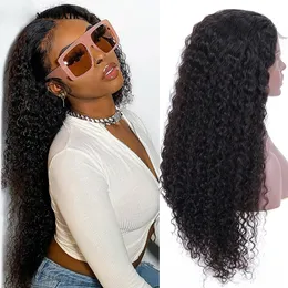 Wholesale 4X4 Transparent Lace Closure Wig For Women Preplucked Brazilian Natrual Curly With Baby Hair