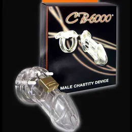 NXY Cockrings Happygo Male Chastity Device with 5 Size Penis Ring Cages Lock Belt Adult Game Sex Toy Cb6000 0215