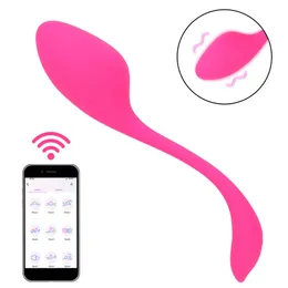 Massage objekt app sexiga leksaker för kvinnor hoppa äggvibrator 10 hastigheter vibrerande g spot massager usb laddning anal klitoris stimulering
