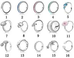 Designer Smycken 925 Silver Wedding Ring Bead Pit Pandora Magnolia Open Dove Ägg Emalj Ring Smycken Kubiska Diamanter Europeisk stil Ringar Födelsedag damtoalett