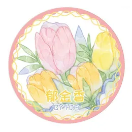 Подарочная упаковка винтажные кружевные тюльпаны Pet Washi Tapes Journal Masking лента
