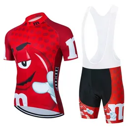2022 Kreskówka Zespół Krótki Rękaw Summer Męski Jersey Jersey Zestaw Sport MTB Odzież rowerowa Rowerowa Rower Riding Set Bib Shorts