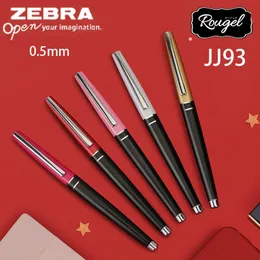 Długopisy żelowe 1 japoński długopis ZEBRA JJ93 Retro metalowy pręt Rougel Limited 0.5mm czarny wkład do płynnego pisania i ciągłego atramentu artykuły papiernicze