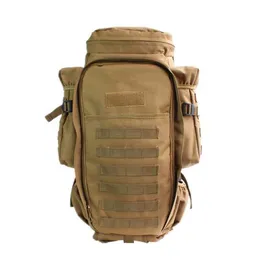 New 70L Men's Outdoor Backpack Travel Military Tactical Bag Pack Rucksack Rifle Carry Bag for Hunting Climbing Camping Trekking Q0721