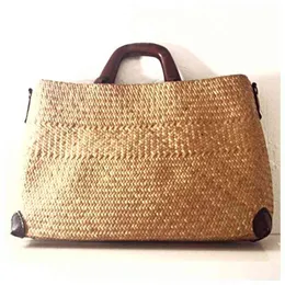 Naturlig Seagrass Women Handbag, Vintage VietName Ladi Bag