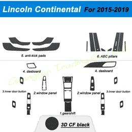 Na Lincoln Continental Year 2015-2019 Styling CAR 3D/5D Wewnętrzny węgiel CARM CENTRUM KONSOLA KOLOROWA KOLOROWA KOŃCOWA KAŻDEK