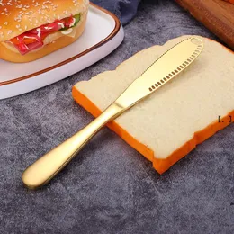 NewButter Rozrzutnik MultiUSE z nożą ze stali nierdzewnej nóż ząbkowane krawędź niszczenie szczeliny łatwe do trzymania do chlebowego sera jam rRE1053