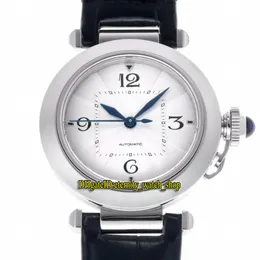 BVF 2022 Lady Watch Pa0012 Japonia Miyota 9039 Modyfikuj 1847mc Automatyczne 35 mm białe tarcze Sapphire stalowa obudowa Szybkie przełącznik Blue Leather Pasp Eternity Watchs