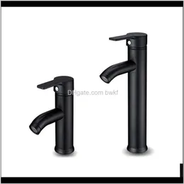 Other Toilet Supplies Bath Home & Garden Drop Delivery 2021 Single Handle Faucets Cold/ Mixer Basin Sink Tap Black Water Kitchen Faucet Bathr